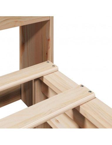 Letto Libreria senza Materasso 120x190 cm in Legno Massello