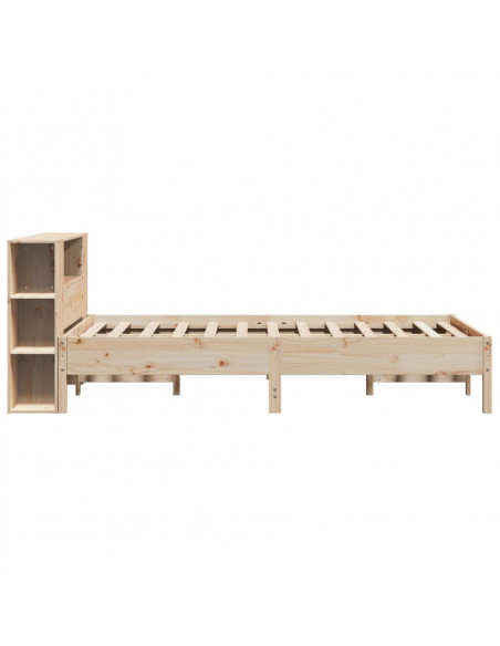 Letto Libreria senza Materasso 120x200cm Legno Massello di Pino