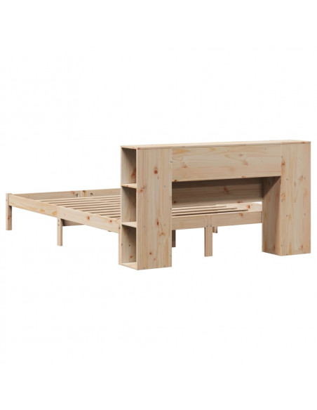 Letto Libreria senza Materasso 120x200cm Legno Massello di Pino