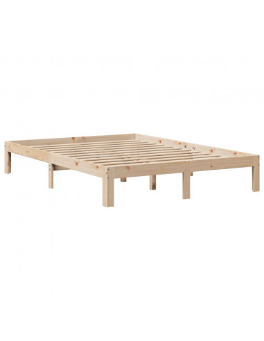 Letto Libreria senza Materasso 120x200cm Legno Massello di Pino