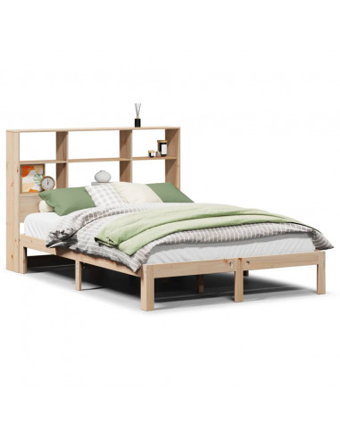 Letto Libreria senza Materasso 120x200cm Legno Massello di Pino