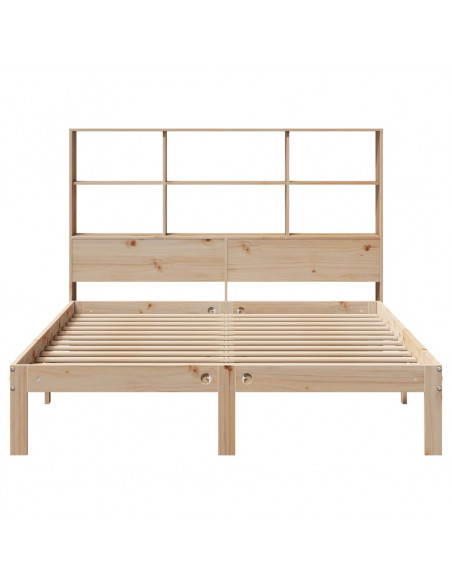 Letto Libreria senza Materasso 120x200cm Legno Massello di Pino