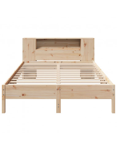 Letto Libreria senza Materasso 135x190 cm in Legno di Pino