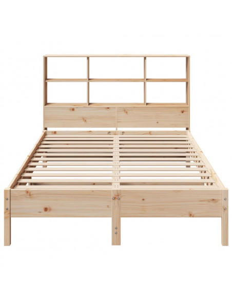 Letto Libreria senza Materasso 135x190 cm in Legno di Pino