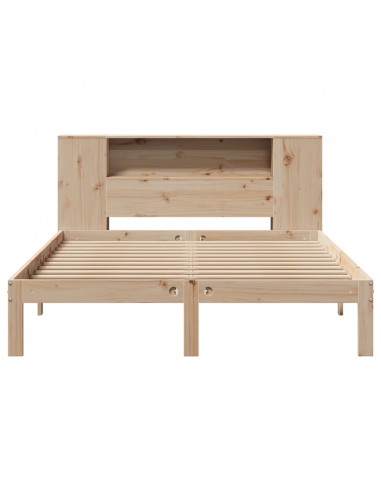 Letto Libreria senza Materasso 140x190 cm in Legno di Pino