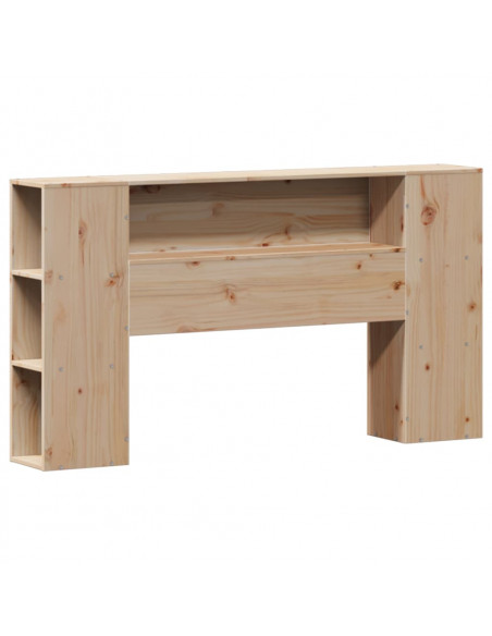 Letto Libreria senza Materasso 140x190 cm in Legno di Pino