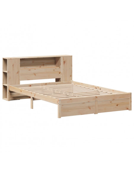 Letto Libreria senza Materasso 140x200 cm in Legno di Pino
