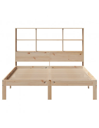 Letto Libreria senza Materasso 150x200 cm in Legno di Pino