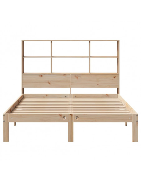 Letto Libreria senza Materasso 150x200 cm in Legno di Pino