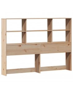 Letto Libreria senza Materasso 160x200 cm in Legno di Pino 2