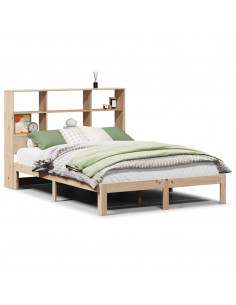Letto Libreria senza Materasso 160x200 cm in Legno di Pino 2
