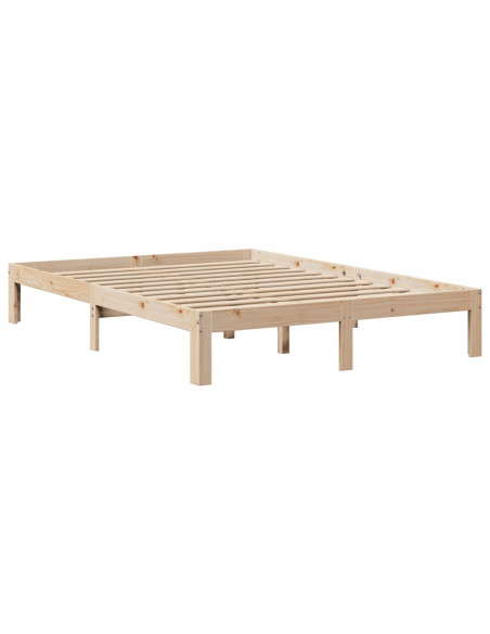 Letto Libreria senza Materasso 160x200 cm in Legno di Pino