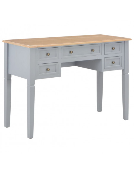 Scrivania Grigia 109,5x45x77,5 cm in Legno