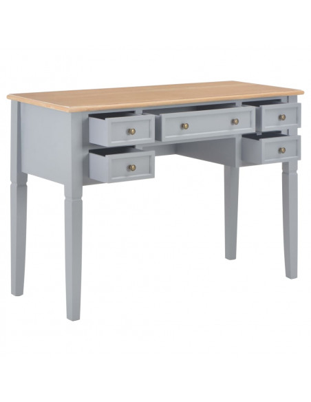 Scrivania Grigia 109,5x45x77,5 cm in Legno