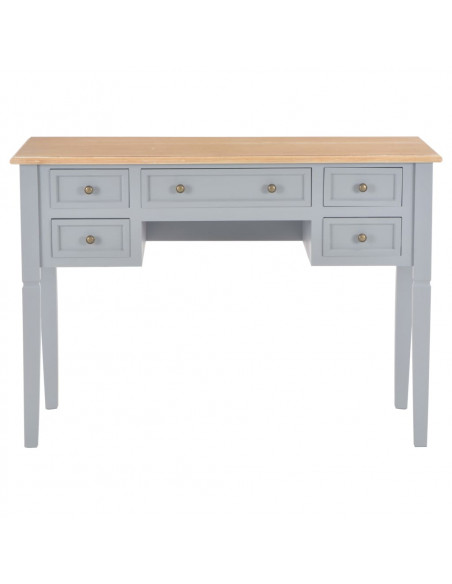 Scrivania Grigia 109,5x45x77,5 cm in Legno
