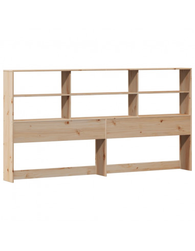 Letto Libreria senza Materasso 180x200 cm in Legno di Pino