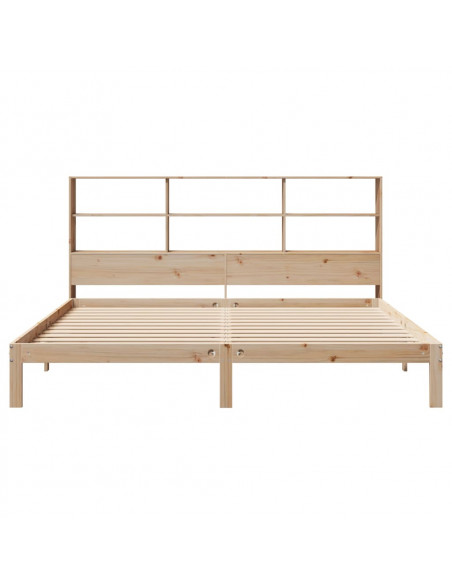 Letto Libreria senza Materasso 180x200 cm in Legno di Pino