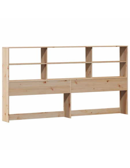 Letto Libreria senza Materasso 200x200 cm in Legno di Pino