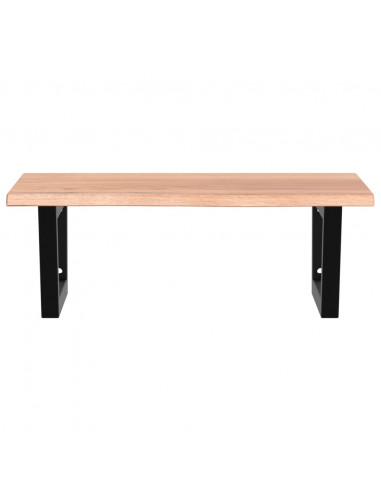 Ripiano a Parete per Lavabo in Acciaio e Massello di Rovere