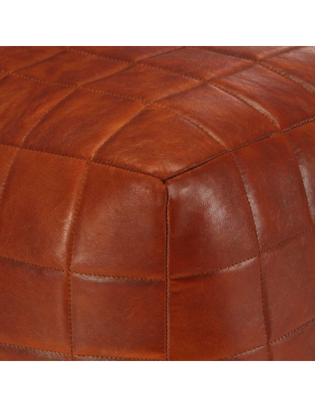 Pouf Tanno 40x40x40 cm in Vera Pelle di Capra
