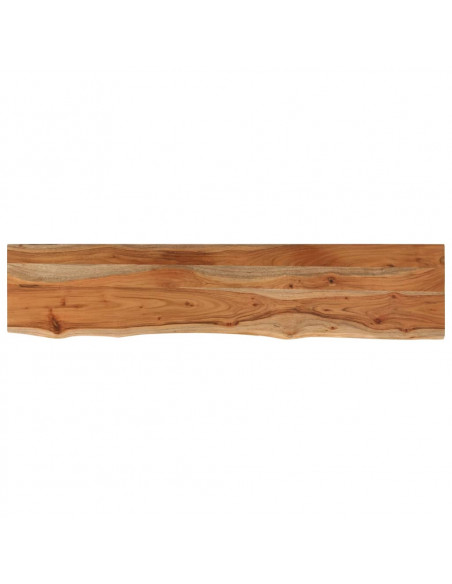 Piano Tavolo 180x30x3,8 cm Rettangolare Legno Acacia Bordi Vivi