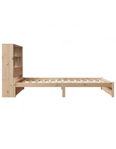 Letto Libreria senza Materasso 90x190 cm Legno Massello Pino
