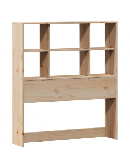 Letto Libreria senza Materasso 90x200 cm Legno Massello Pino