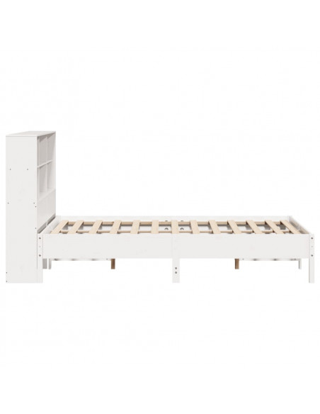 Letto Libreria senza Materasso Bianco 120x190 cm Legno di Pino