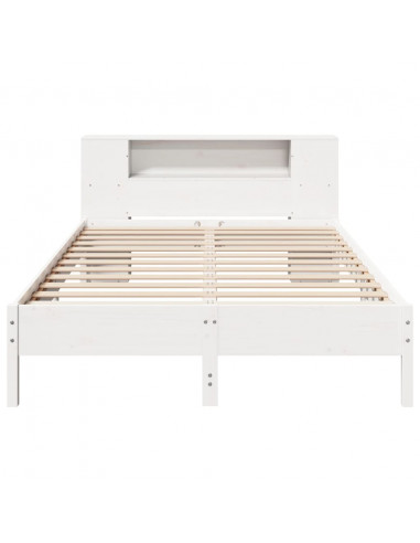 Letto Libreria senza Materasso Bianco 120x200 cm Legno di Pino
