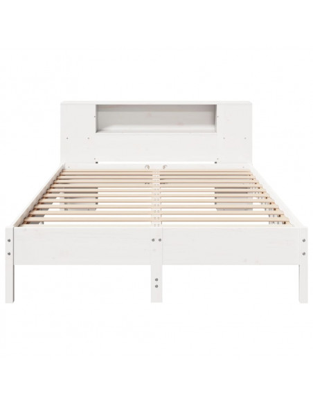 Letto Libreria senza Materasso Bianco 120x200 cm Legno di Pino