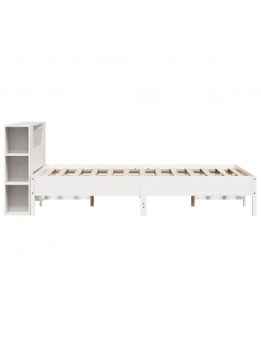 Letto Libreria senza Materasso Bianco 120x200 cm Legno di Pino