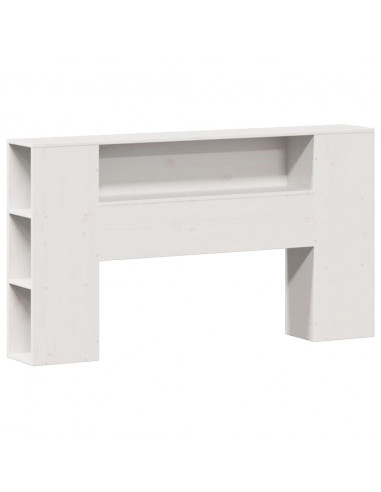 Letto Libreria senza Materasso Bianco 120x200 cm Legno di Pino