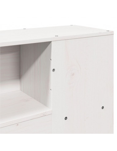 Letto Libreria senza Materasso Bianco 120x200 cm Legno di Pino