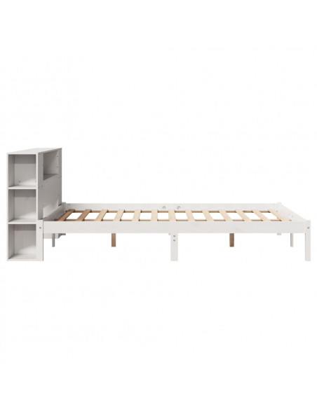 Letto Libreria senza Materasso Bianco 120x200 cm Legno di Pino