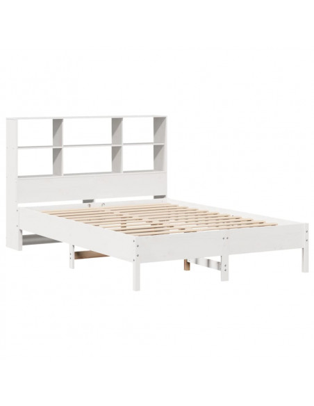 Letto Libreria senza Materasso Bianco 120x200 cm Legno di Pino