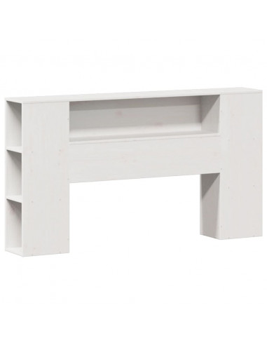 Letto Libreria senza Materasso Bianco 140x190 cm Legno di Pino