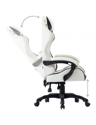 Sedia da Gaming Nera in Similpelle