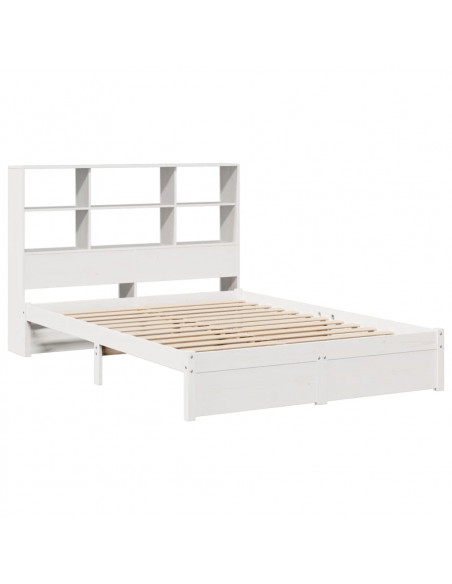 Letto Libreria senza Materasso Bianco 160x200 cm Legno di Pino