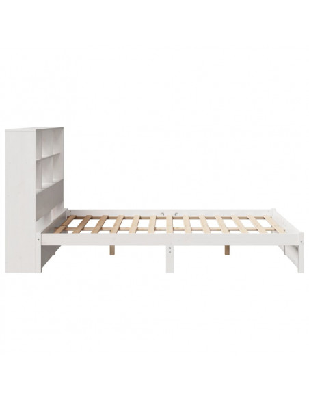 Letto Libreria senza Materasso Bianco 160x200 cm Legno di Pino