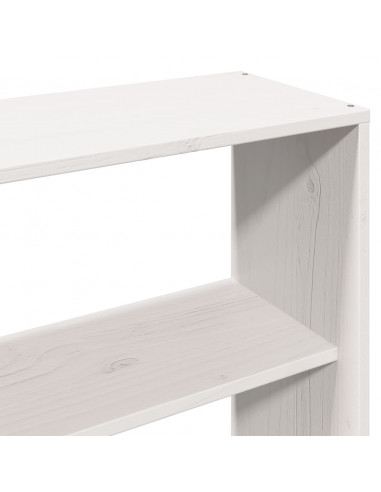 Letto Libreria senza Materasso Bianco 180x200 cm Legno Massello