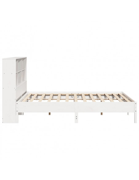 Letto Libreria senza Materasso Bianco 200x200 cm Legno di Pino