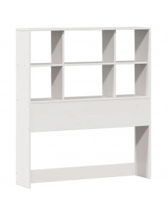 Letto Libreria senza Materasso Bianco 90x190 cm Massello Pino 2