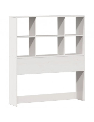 Letto Libreria senza Materasso Bianco 90x190 cm Massello Pino