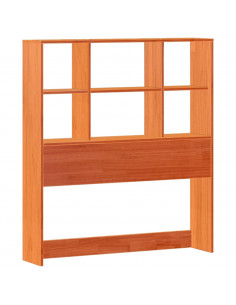 Letto Libreria senza Materasso Marrone Cera 100x200 cm in Pino 2