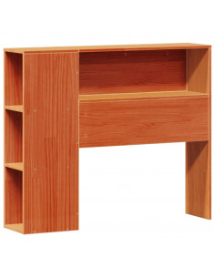 Letto Libreria senza Materasso Marrone Cera 100x200 cm in Pino 2