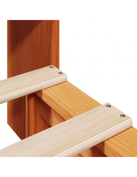 Letto Libreria senza Materasso Marrone Cera 90x190 cm Legno