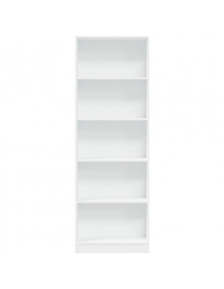 Libreria Bianca 60x24x176 cm in Legno Multistrato