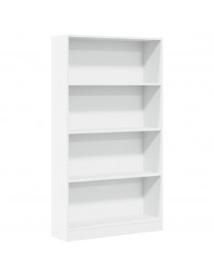 Libreria Bianca 80x24x143 cm in Legno Multistrato 2