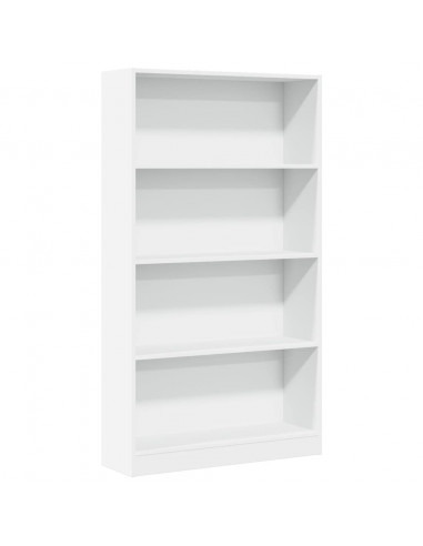 Libreria Bianca 80x24x143 cm in Legno Multistrato