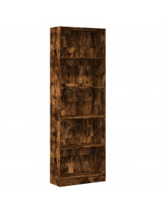 Libreria Rovere Fumo 60x24x176 cm in Legno Multistrato 2